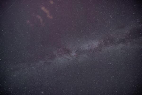 Capture of a starry night featuring the Milky Way galaxy with countles