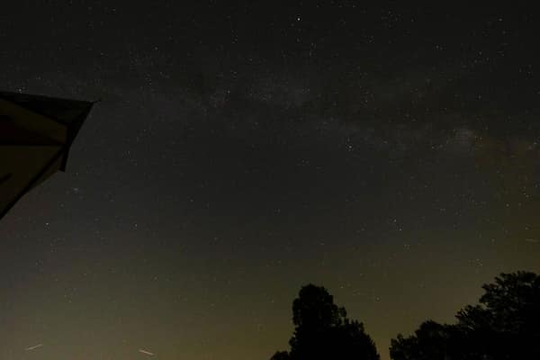 A stunning view of the starry night sky showcasing the Milky Way above