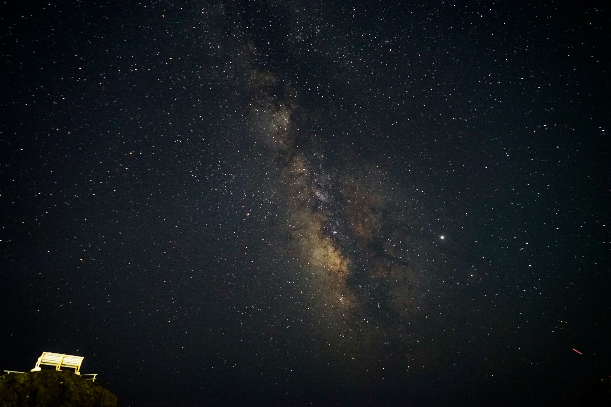 Captivating view of the Milky Way galaxy in a starry night sky, perfec