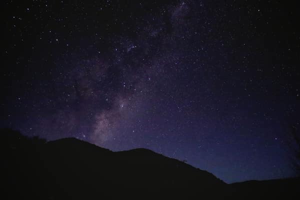 Gorgeous view of the Milky Way galaxy illuminating the night sky over 