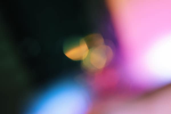 Colorful abstract bokeh image with vibrant blurred lights creating a d
